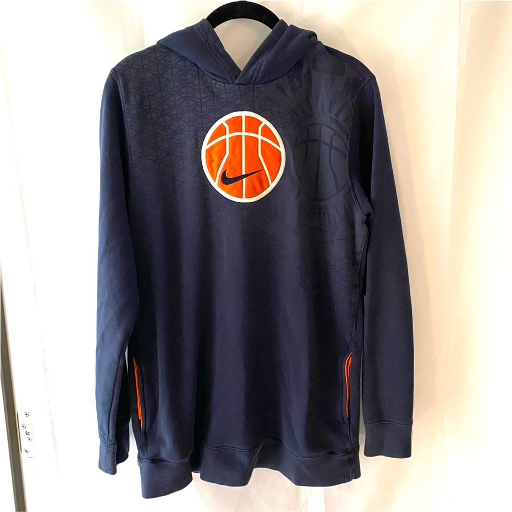 NWOT Nike Hoops hoodie basketball Navy blue SZ XL (18-20) Youth - Picture 1 of 12
